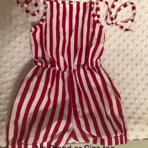 Pin striped romper